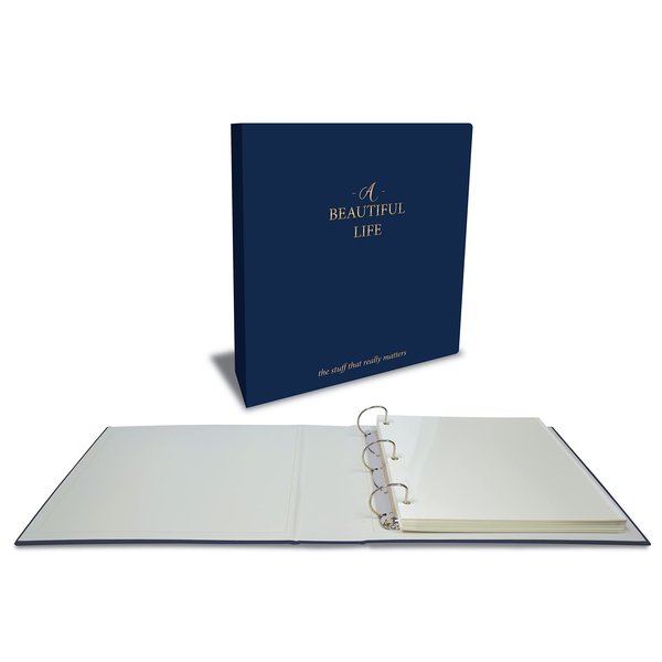 Better Office Products Large 3-Ring Padded Photo Album, Magnetic Self-Stick, 50 Double Sided Photo Mounting Shts 32123